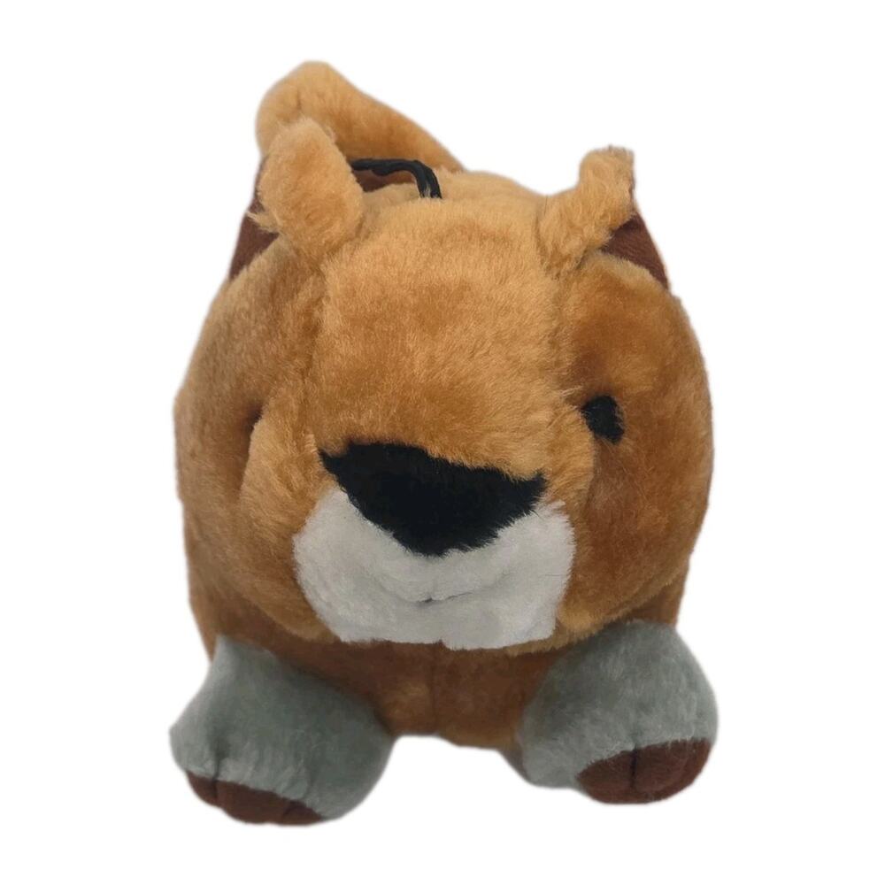 Vintage Chipmunk Plush Keychain Clip Brown Stuffed Animal 1999 Small